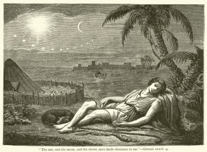 The sun, and the moon, and the eleven stars made obeisance to me, Genesis, xxxvii, 9