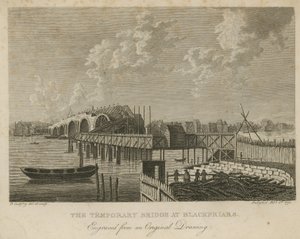 The Temporary Bridge at Blackfriars by English School