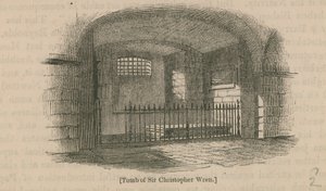 The Tomb of Sir Christopher Wren by English School