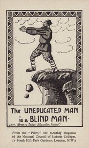 The Uneducated Man is a Blind Man by English School