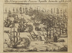 The Victory Over the Spanish Armada, 1588 by English School