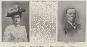 The wedding of the Home Secretary and Miss Margot Tennant by English School