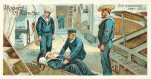 The wounded man by English School
