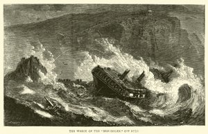 The Wreck of the Bencoolen off Bude by English School