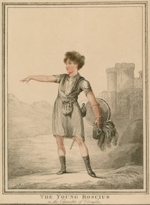 The young Roscius in the character of Douglas by English School