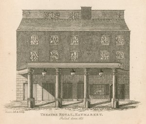 Theatre Royal, Haymarket, London, pulled down 1821 by English School