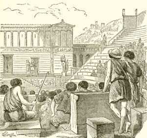 Theatre in Ancient Greece by English School