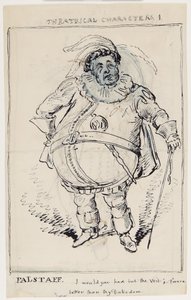 Theatrical Characters 1: Falstaff, c.1825 by English School