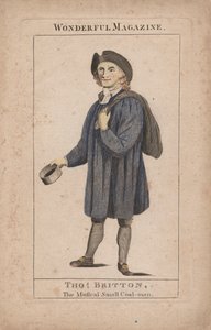 Thomas Britton: The Musical Small Coal-Man, Illustration from Wonderful Magazine, c.1764 by English School