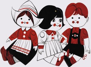 Three dolls by English School