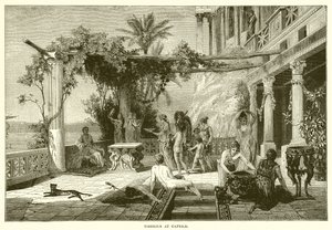 Tiberius at Capreae by English School