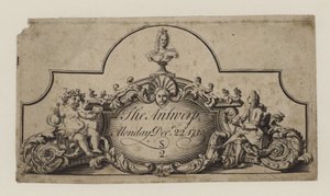 Ticket for The Antwerp, 22 December 1730 by English School