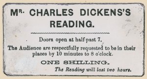 Ticket for a Charles Dickens Reading by English School