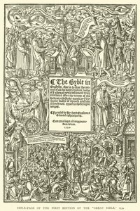 Title-page of the first edition of the Great Bible, 1539
