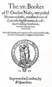 Title Page of XV book of P. Ovidius Naso, entitled Metamorphosis
