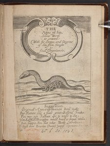 Title page of The Ages of sin, or, Sinnes birth & growth by English School