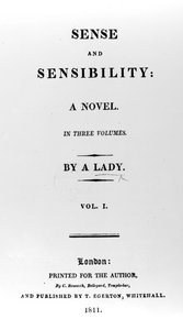 Title page to Sense and Sensibility by Jane Austen, first edition, 1811