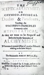 Title page to The Sceptical Chymist by Robert Boyle, 1661 by English School