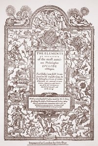 Titlepage of early translation of Euclid