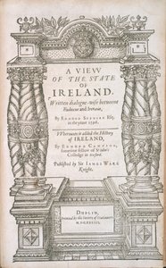 Titlepage to A View of the State of Irelande and The Historie of Irelande, 1633 by English School