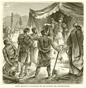 Titus Manlius Condemned by his Father for Disobedience by English School