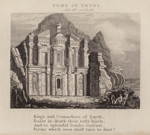 Tomb at Petra, Job 3:13 by English School