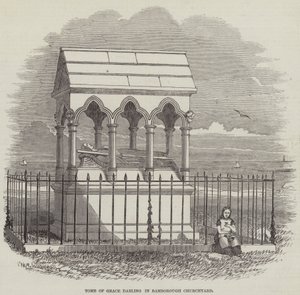 Tomb of Grace Darling in Bamborough Churchyard by English School