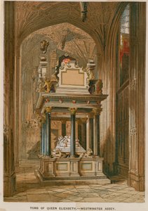 Tomb of Queen Elizabeth I in Westminster Abbey by English School