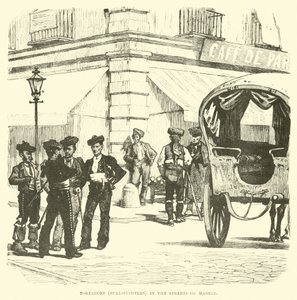 Toreadors (Bull-Fighters) in the Streets of Madrid by English School