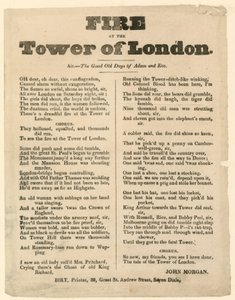 Tower of London Fire, 1841 by English School