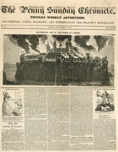 Tower of London Fire, 1841 by English School