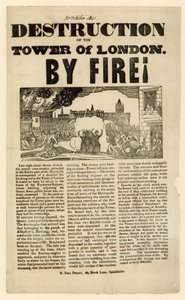 Tower of London Fire, 1841 by English School