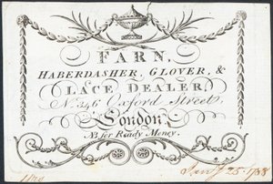 Trade Card, Farn by English School