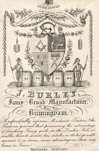 Trade Card, J Burley by English School