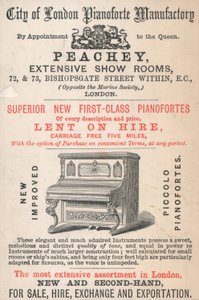 Trade Card, Peachey by English School