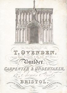 Trade Card, T Ovenden by English School