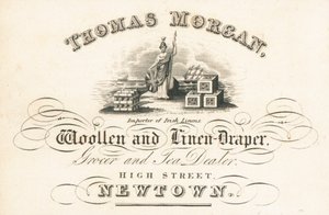 Trade card, Thomas Morgan by English School