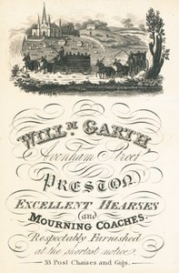 Trade Card, William Garth by English School
