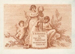 Trade Card for F B Daniell & Son, Fine Old Engravings, London