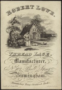 Trade Card for Robert Lowe by English School