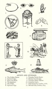 Trade signs: Artists and Opticians by English School