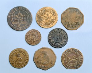 Trade tokens found in the River Thames