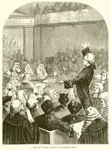 Trial of Warren Hastings in Westminster Hall by English School