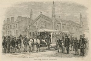 Trains Street Railway Car at Birkenhead by English School