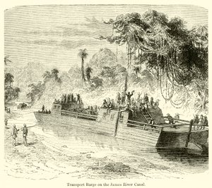 Transport Barge on the James River Canal by English School