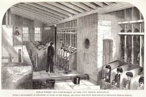 Tread-Wheel and Oakum-Shed at the City Prison, Holloway, from The Criminal Prisons of London and Scenes of Prison Life by Henry Mayhew and John Binny, 1862 by English School