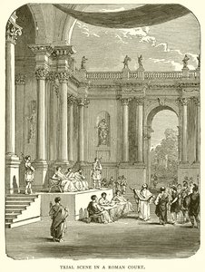 Trial Scene in a Roman Court