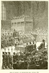 Trial of Charles I in Westminster Hall, January 1649 by English School