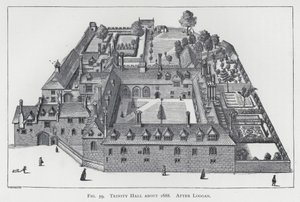 Trinity Hall about 1688, after Loggan by English School