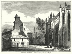 Trinity Hospital (engraving) by English School